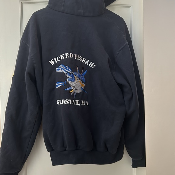 WICKED TUNA Wicked Pissah Embroidered Hoodie Jacket - Picture 3 of 4